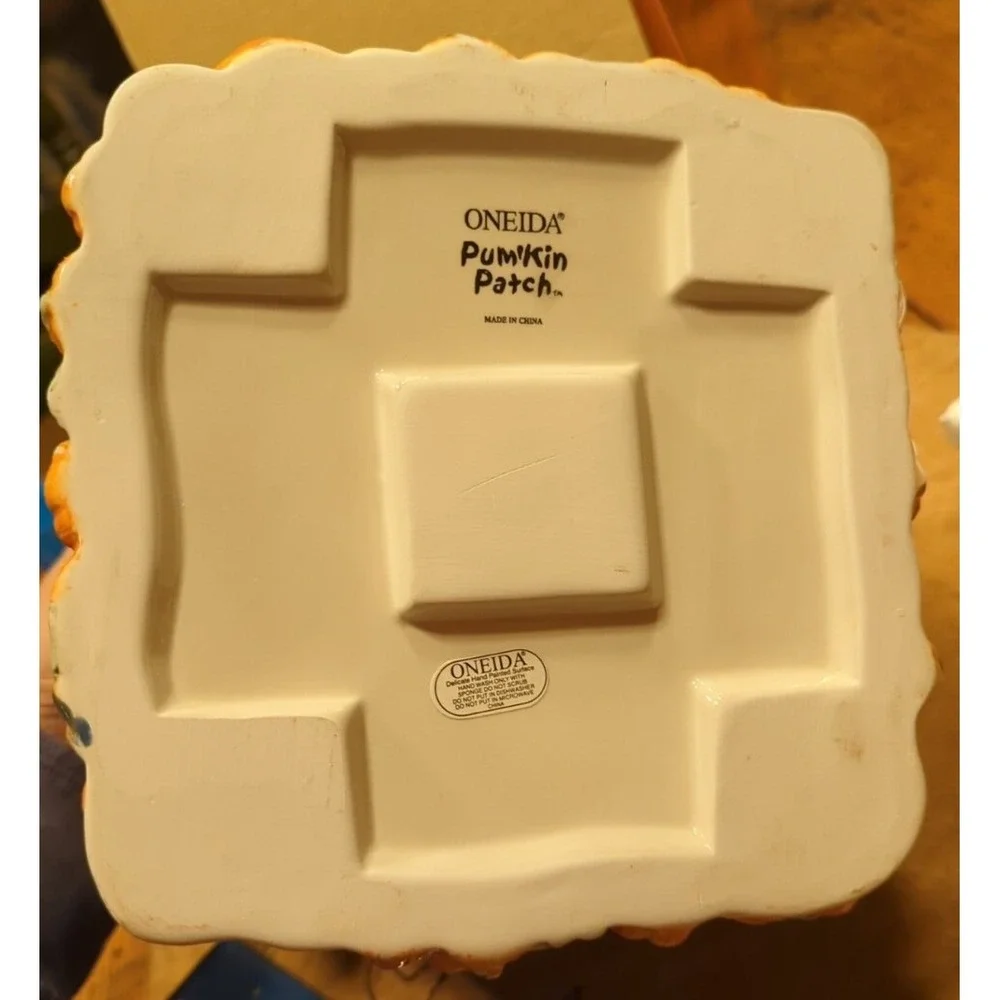 Very Rare Pumpkin Leslie Beck Oneida Kitchen Pum'kin Patch Ceramic Cookie Jar